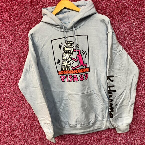 Keith Haring Pisa 89 Tuttomundo Art Demo Hoodie size Medium - Picture 3 of 4